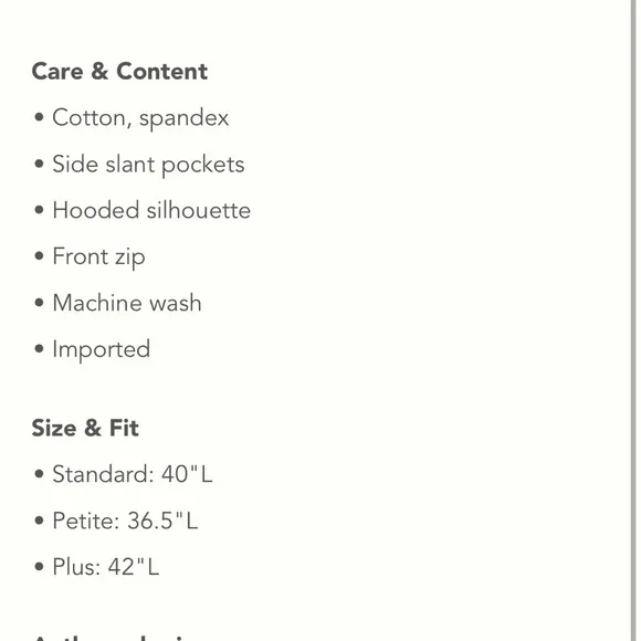 NWT‎ Anthropologie Longline Anorak - Picture 12 of 12